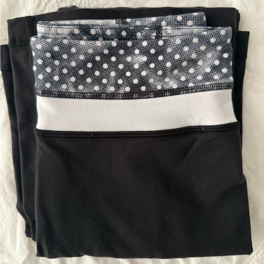 Lululemon Polka Dot Black and White Yoga Pants